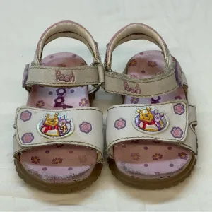 Disney Cream and Pink Sandals with Velcro Straps