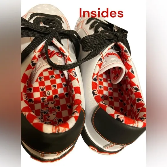 Disney Red and White Sneakers with Classic Design