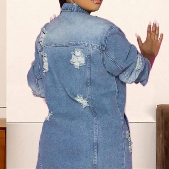 Distressed Dreams Denim Jacket - Light