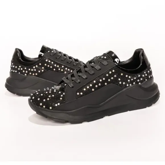 DNA Shoes - The Shine Edition - Black And Multi Stones Size 43