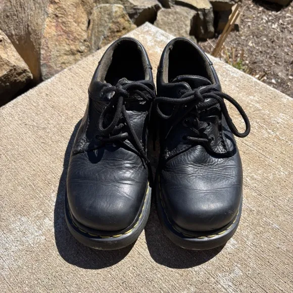 Doc Dr Martens 8A17 Black Leather Lace Up Oxford Casual Shoes Men's Size 9