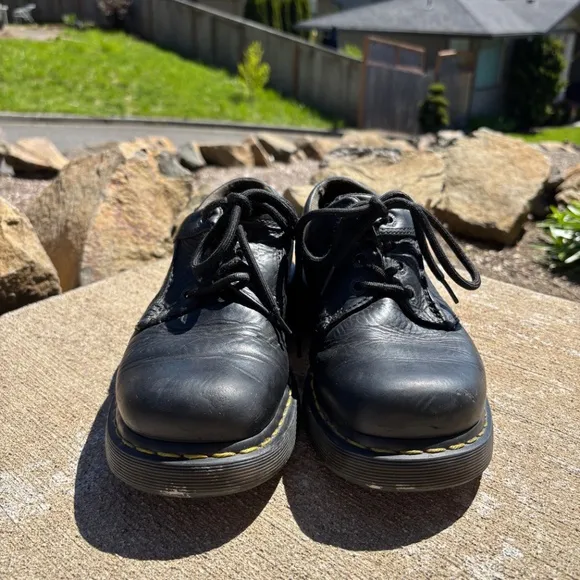 Doc Dr Martens 8A17 Black Leather Lace Up Oxford Casual Shoes Men's Size 9