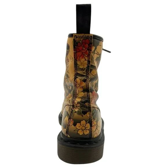 DOC DR. MARTENS X EVISU JAPAN Size US 7 WAGARA Tattoo Sleeve Pattern Boots