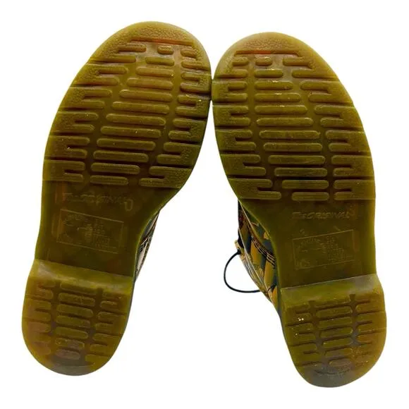 DOC DR. MARTENS X EVISU JAPAN Size US 7 WAGARA Tattoo Sleeve Pattern Boots