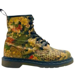 DOC DR. MARTENS X EVISU JAPAN Size US 7 WAGARA Tattoo Sleeve Pattern Boots