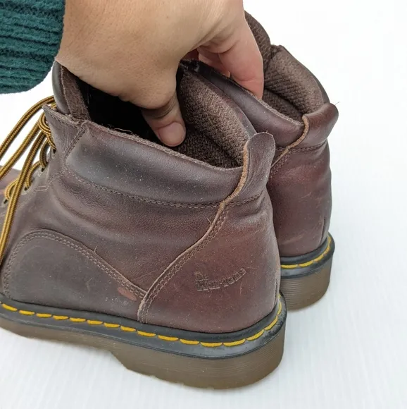 DOC MARTENS 8444 Lace-up high top brown leather work boots