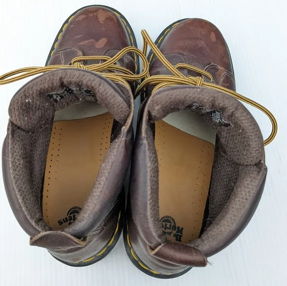 DOC MARTENS 8444 Lace-up high top brown leather work boots
