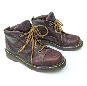 DOC MARTENS 8444 Lace-up high top brown leather work boots
