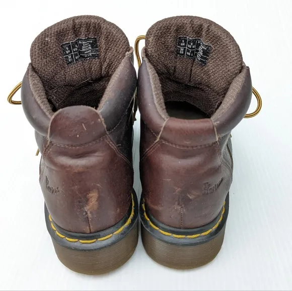 DOC MARTENS 8444 Lace-up high top brown leather work boots