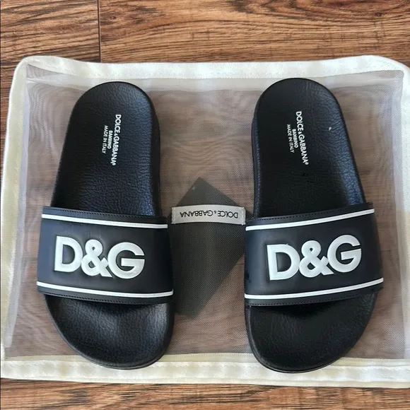Dolce &amp; Gabbana Black and White Kids Sandals