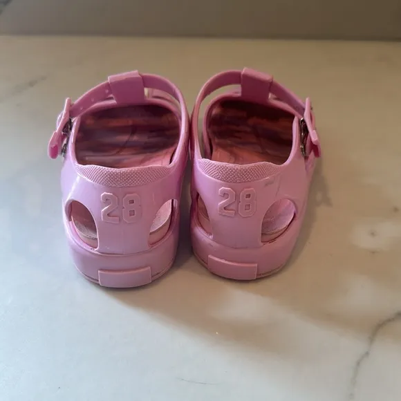 Dolce &amp; Gabbana Kids pink cage sandal Jellies (Toddler size eu 28 us 11)