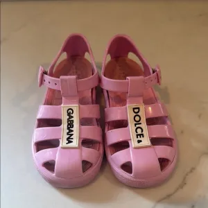 Dolce &amp; Gabbana Kids pink cage sandal Jellies (Toddler size eu 28 us 11)