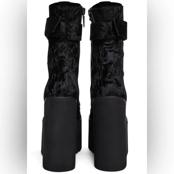 ✨🆕Dolls Kill X Widow BN NEVER WORN!Size 8 Velvet Traitor Boots!BNIB!🖤
