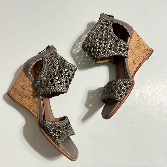 Donald J. Pliner Lagos Womens Woven Cork Wedge Sandals Size 7