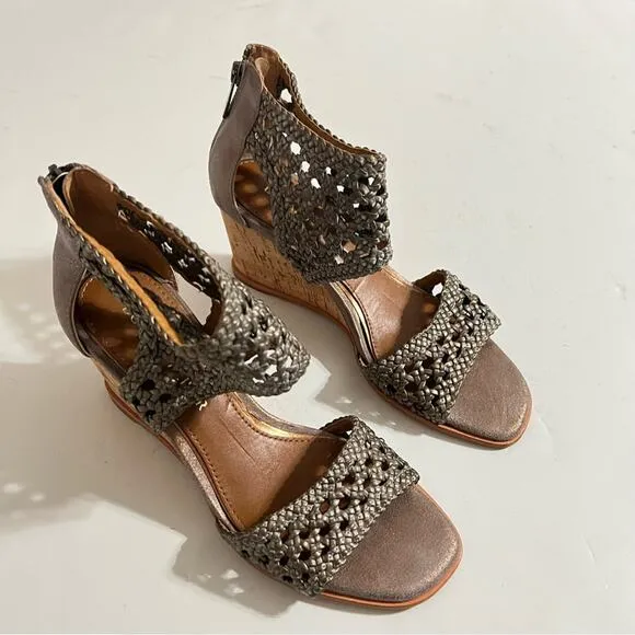 Donald J. Pliner Lagos Womens Woven Cork Wedge Sandals Size 7