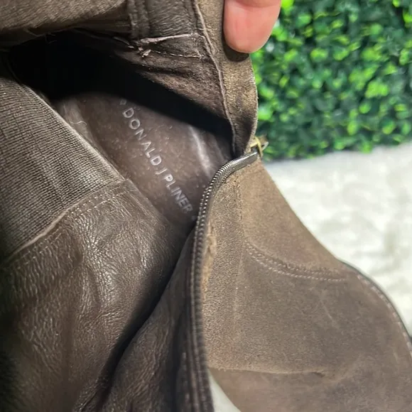 Donald J Pliner Tall Brown Leather Riding Boots Sz 7.5 Bolade