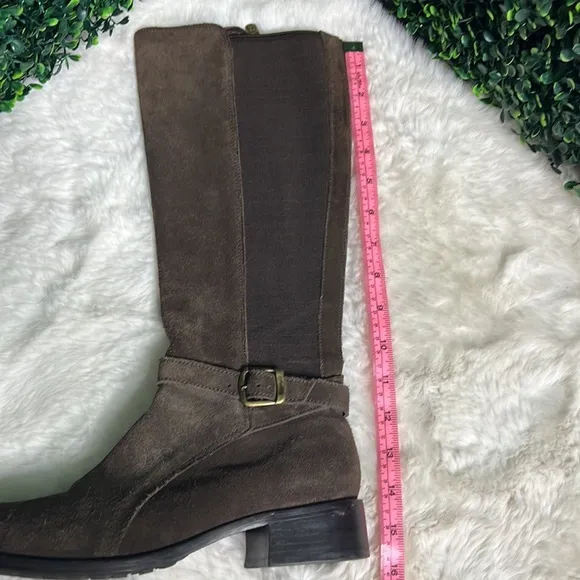 Donald J Pliner Tall Brown Leather Riding Boots Sz 7.5 Bolade
