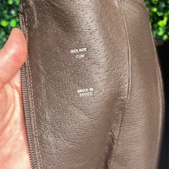 Donald J Pliner Tall Brown Leather Riding Boots Sz 7.5 Bolade