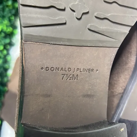 Donald J Pliner Tall Brown Leather Riding Boots Sz 7.5 Bolade
