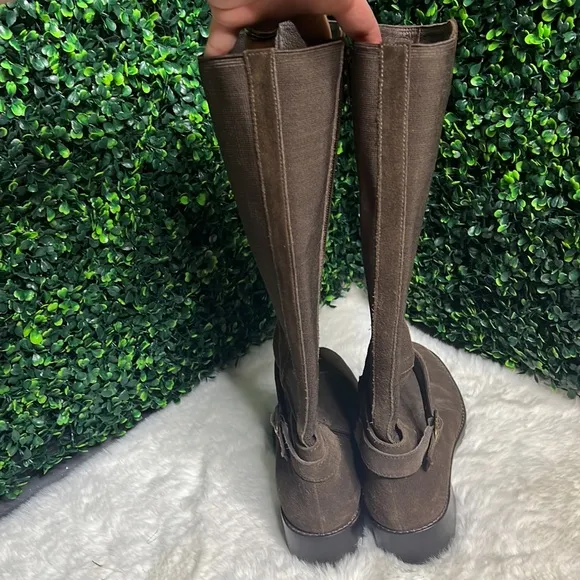 Donald J Pliner Tall Brown Leather Riding Boots Sz 7.5 Bolade