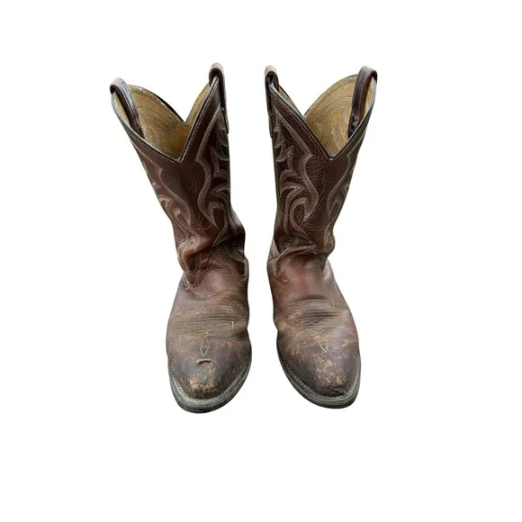 Double-H AG7 Western Work Boot 8 1/2D Men's Brown U-Toe Ranch Rodeo Work