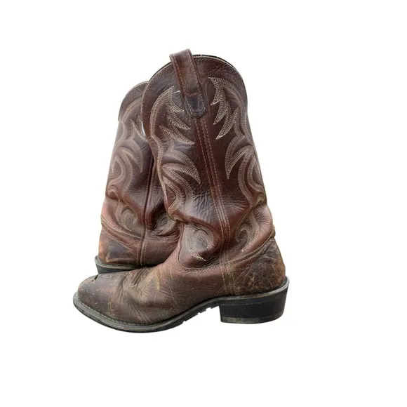 Double-H AG7 Western Work Boot 8 1/2D Men's Brown U-Toe Ranch Rodeo Work