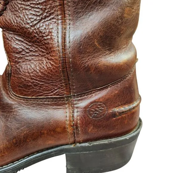 Double H Boot Co. Work Western Leather mens pull-on boots Size 10D