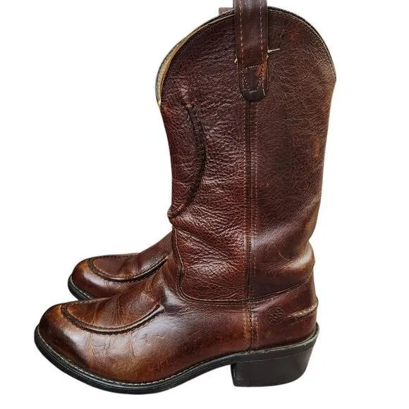 Double H Boot Co. Work Western Leather mens pull-on boots Size 10D