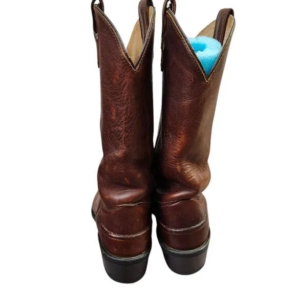 Double H Boot Co. Work Western Leather mens pull-on boots Size 10D