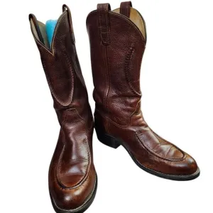 Double H Boot Co. Work Western Leather mens pull-on boots Size 10D