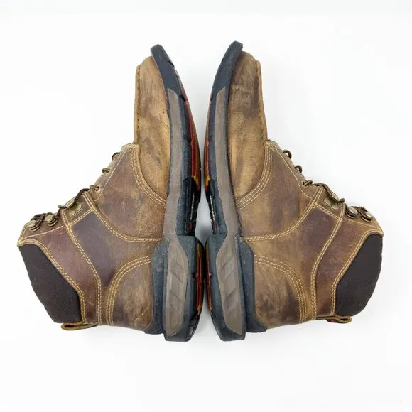 Double-H Brown Leather Composite Toe Safety Work Boots Lace Up Men's Size 12