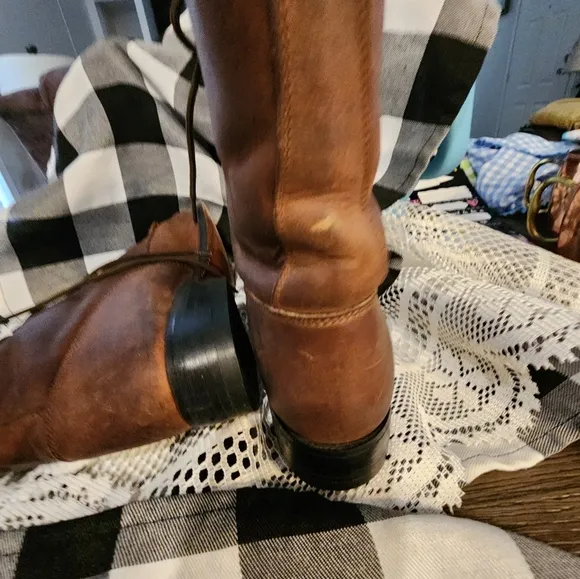 Double H men's lace up work boots brown size 7.5