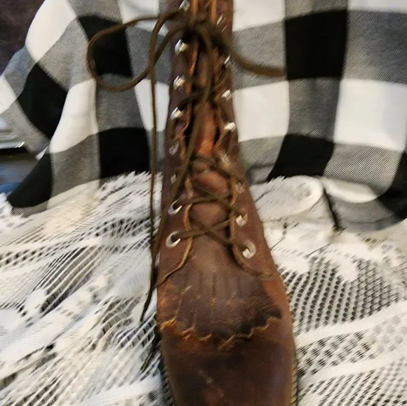 Double H men's lace up work boots brown size 7.5
