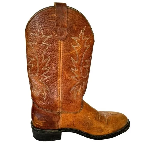 Double H Men’s Western Cowboy Comp Toe Work Boots Slip Resistant 10.5D Tan Brown