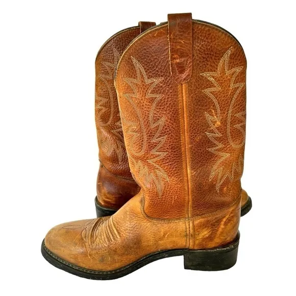 Double H Men’s Western Cowboy Comp Toe Work Boots Slip Resistant 10.5D Tan Brown