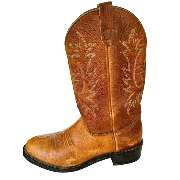 Double H Men’s Western Cowboy Comp Toe Work Boots Slip Resistant 10.5D Tan Brown