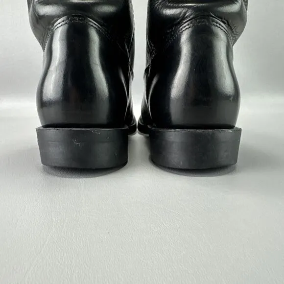 Double H Ranchwell Boots Mens 8.5 D Black Cowboy Western Pull on‎ American Work