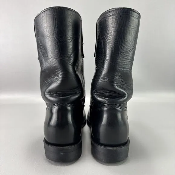 Double H Ranchwell Boots Mens 8.5 D Black Cowboy Western Pull on‎ American Work