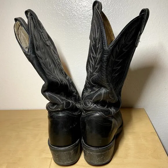 Double H Work Western Boot 150 Plus Abrasion Black Block Heel Work Boots 10.5