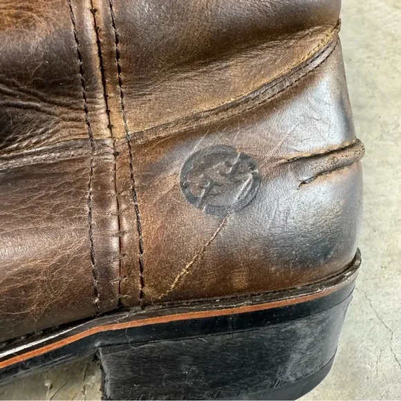 Double H Work Western leather boots mens 12 cowboy work boots brown farm