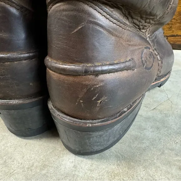 Double H Work Western leather boots mens 12 cowboy work boots brown farm