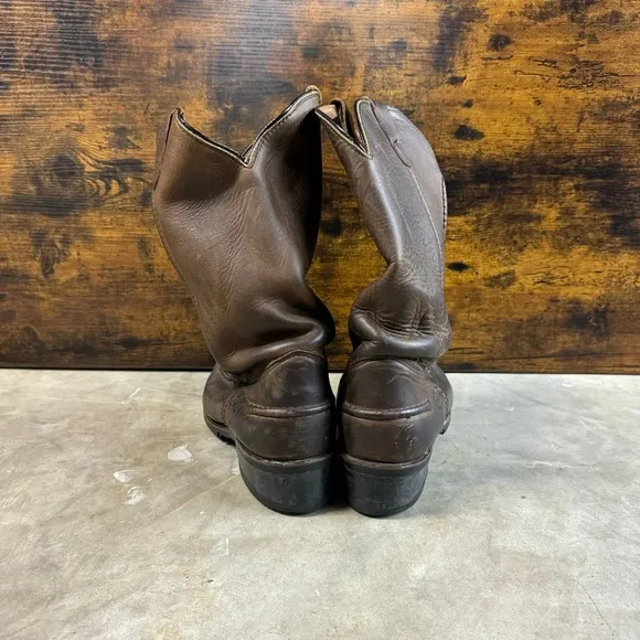 Double H Work Western leather boots mens 12 cowboy work boots brown farm