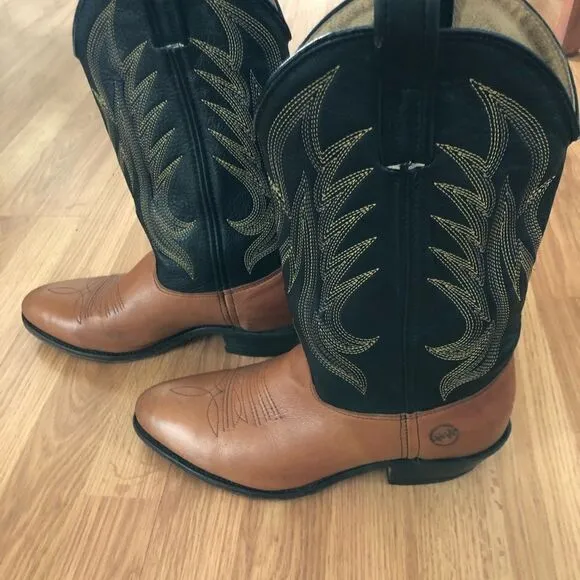 DOUBLE-H (HH) 1154 Aeroglide Leather Western Cowboy Work Boots