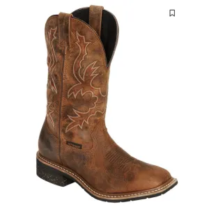 DP69402 Men's Dan Post Work Waterproof Western Cowboy Boot Saddle Tan 9D