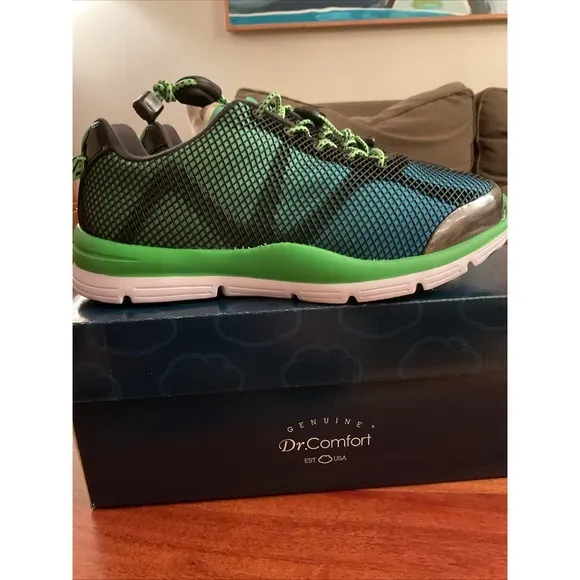 DR. COMFORT Katy Women's Therapeutic Extra Depth‎ Athletic Shoe: Green 7W