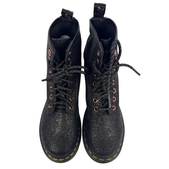 Dr. Martens 1460 Bejewelled Leather Combat Boots Pink Size UK 4 EU 37 US 6