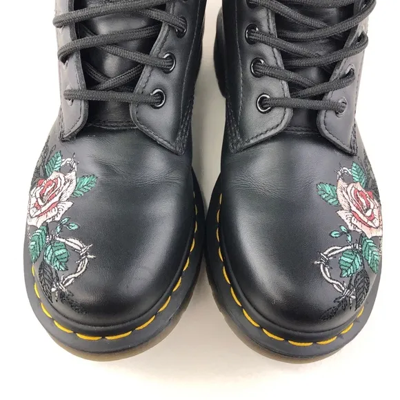 Dr. Martens 1460 Vonda Chain II Combat Ankle Boots 6