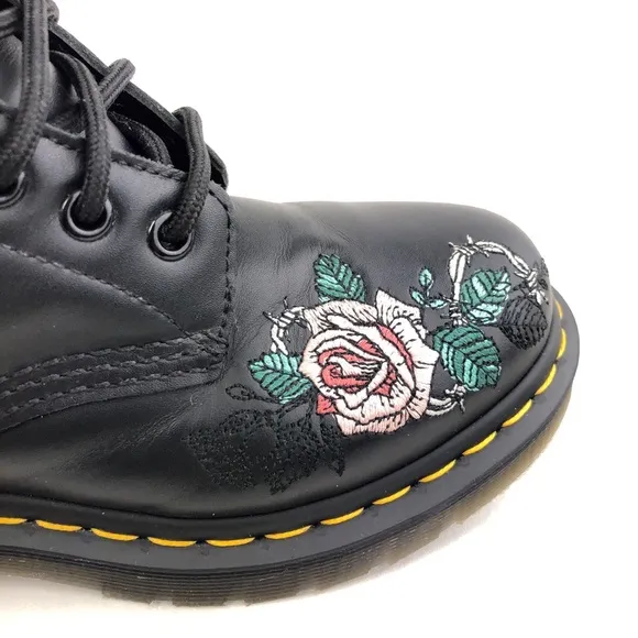 Dr. Martens 1460 Vonda Chain II Combat Ankle Boots 6