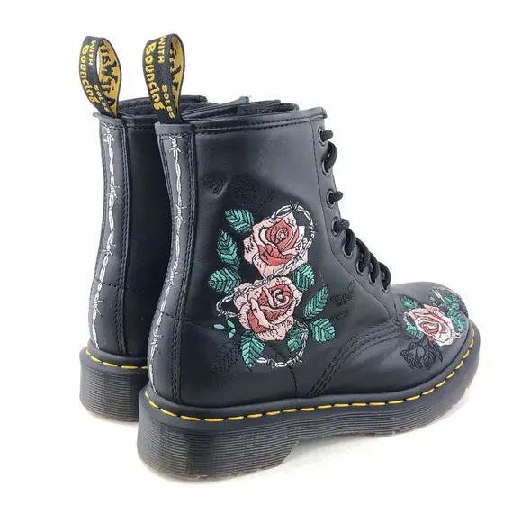 Dr. Martens 1460 Vonda Chain II Combat Ankle Boots 6