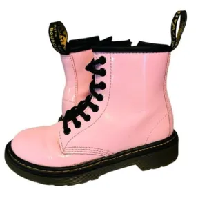 DR MARTENS 1460 Youth Patent leather 8 eye Boots US 12 Pale Pink